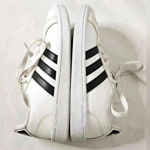 adidas Originals Shoes - Adidas Ortholite Float  Cloudfoam Classic White Sneaker Black Stripe sz 7…